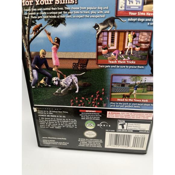 Sims 2: Pets (Nintendo GameCube, 2006) Complete In Box Tested - Picture 7 of 8